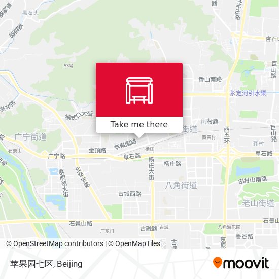 苹果园七区 map
