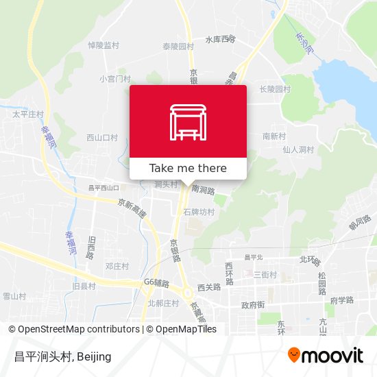 昌平涧头村 map