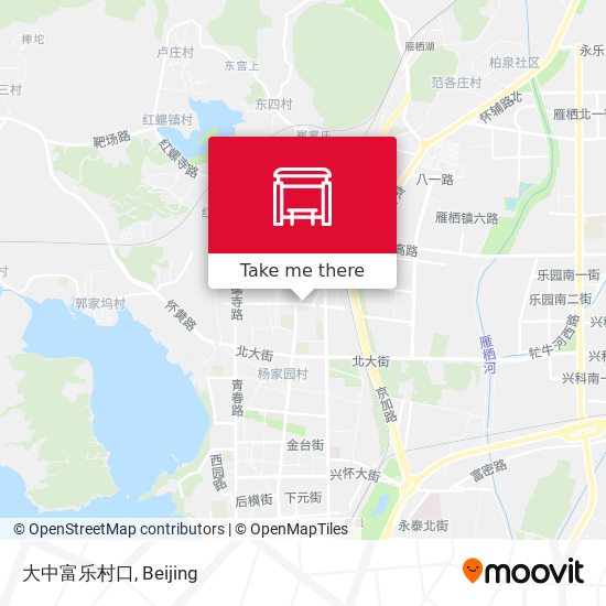 大中富乐村口 map