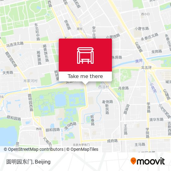 圆明园东门 map