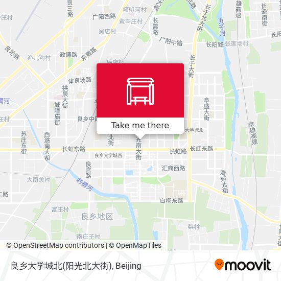 良乡大学城北(阳光北大街) map