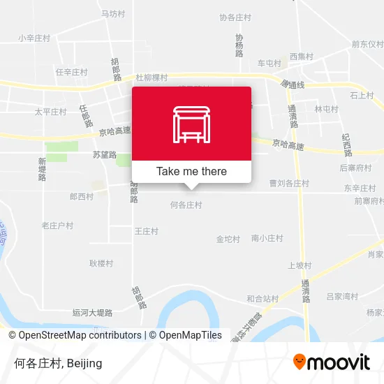 何各庄村 map