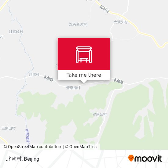 北沟村 map