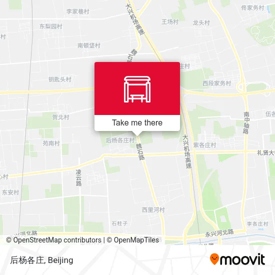 后杨各庄 map
