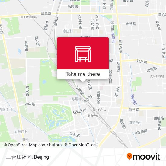 三合庄社区 map