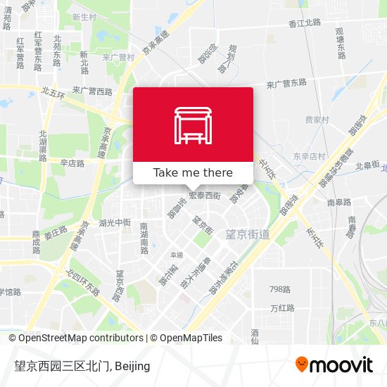 望京西园三区北门 map