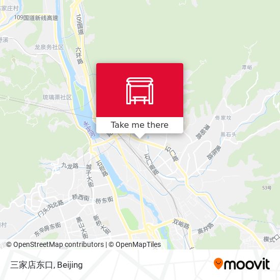 三家店东口 map