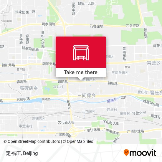 定福庄 map