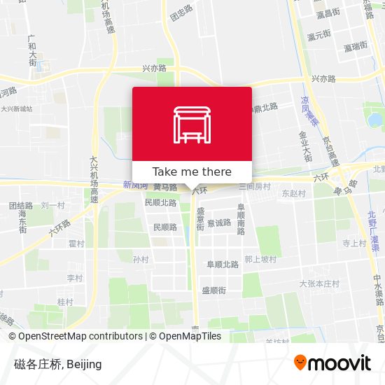磁各庄桥 map