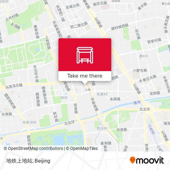 地铁上地站 map