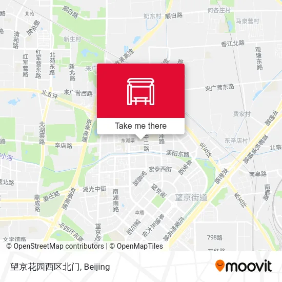 望京花园西区北门 map