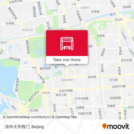 清华大学西门 map