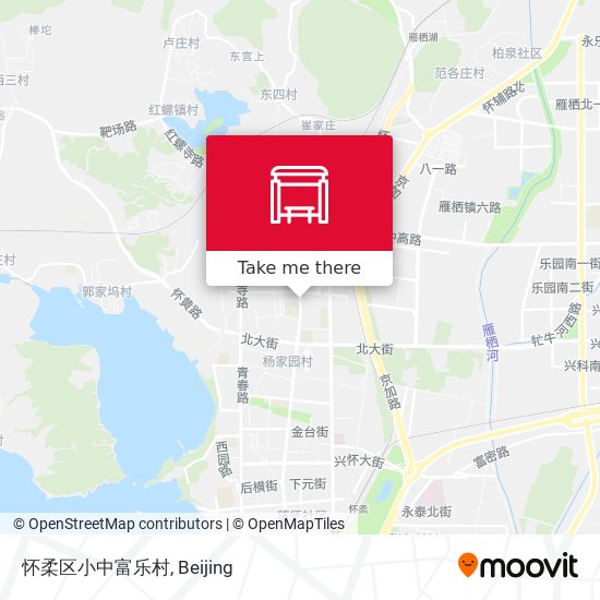 怀柔区小中富乐村 map