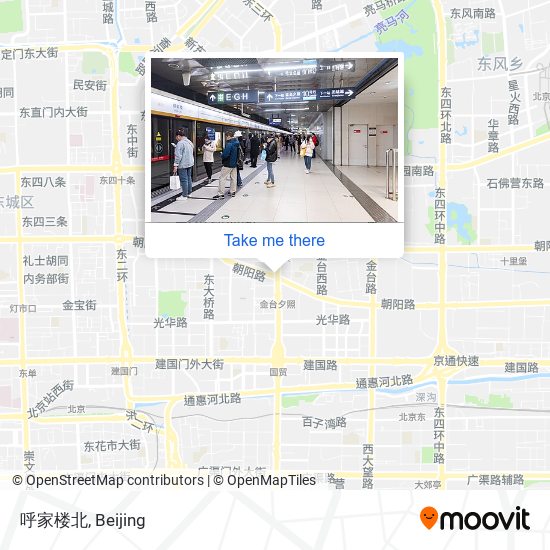呼家楼北 map
