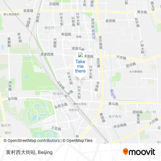 黄村西大街站 map
