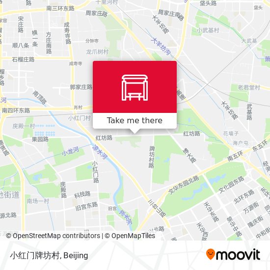 小红门牌坊村 map