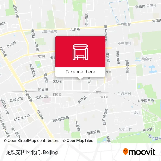 龙跃苑四区北门 map