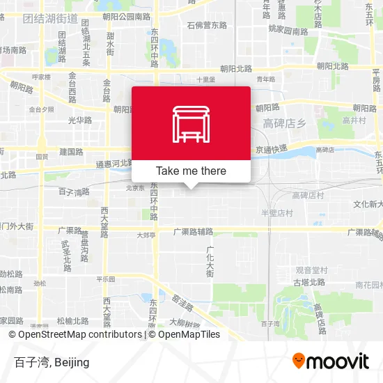 百子湾 map