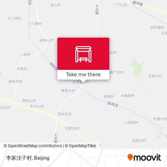 李家洼子村 map