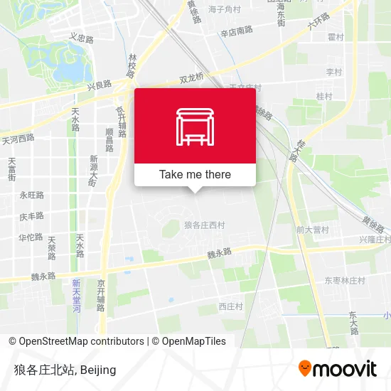 狼各庄北站 map