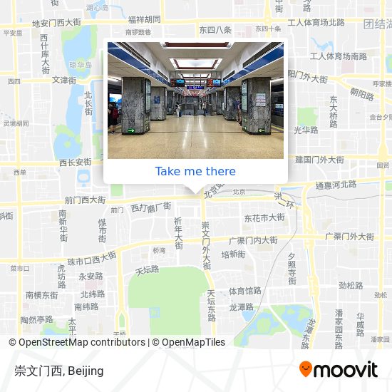 崇文门西 map