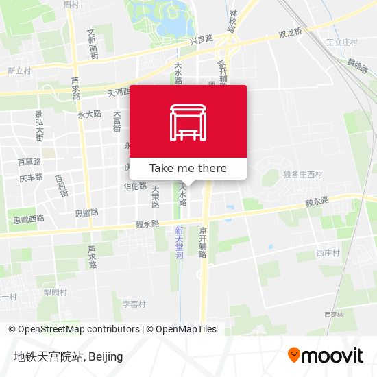 地铁天宫院站 map