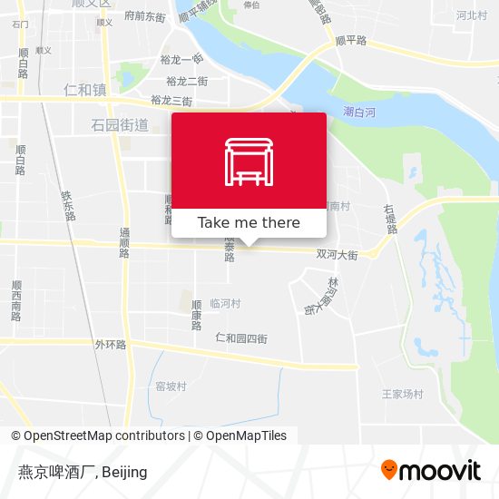 燕京啤酒厂 map