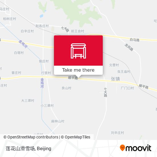 莲花山滑雪场 map