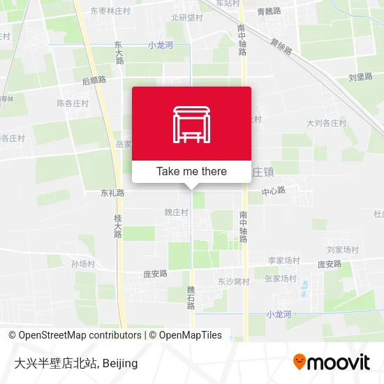 大兴半壁店北站 map