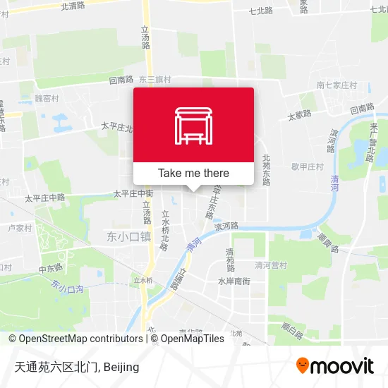 天通苑六区北门 map