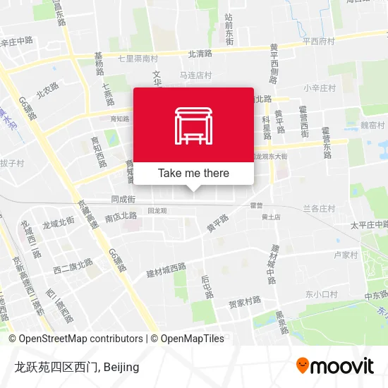 龙跃苑四区西门 map