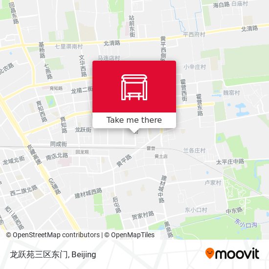 龙跃苑三区东门 map