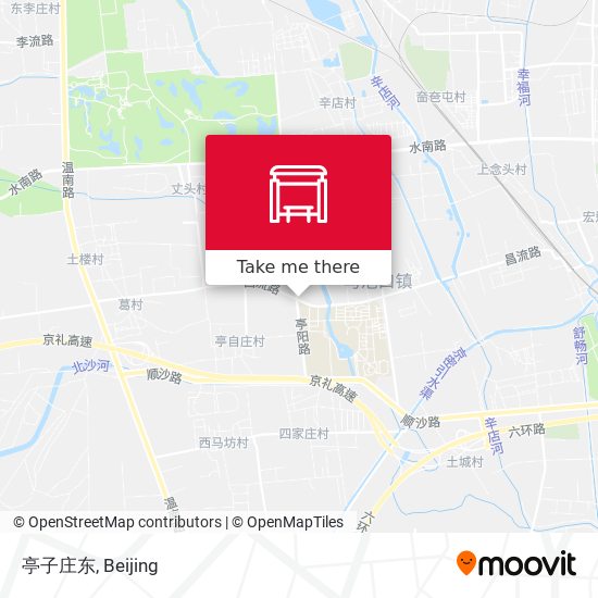 亭子庄东 map