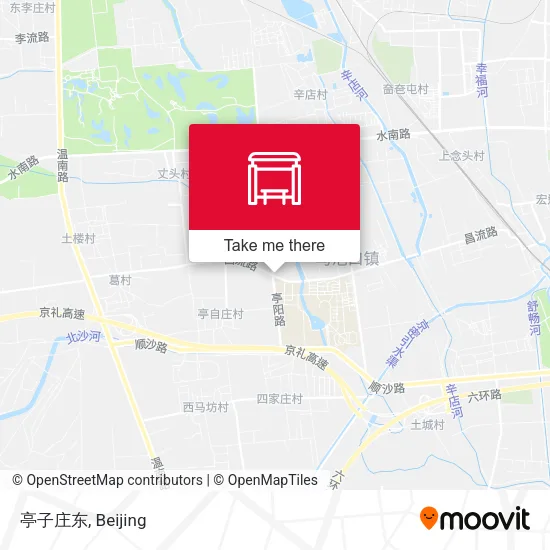 亭子庄东 map