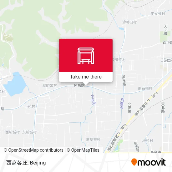 西赵各庄 map