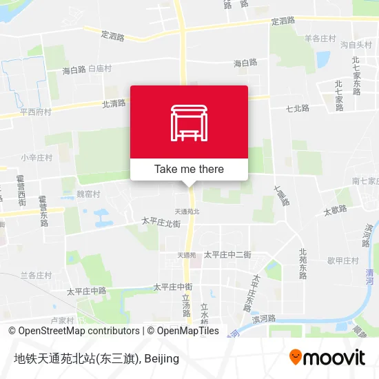 地铁天通苑北站(东三旗) map