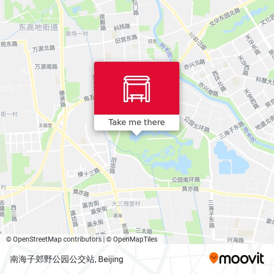 南海子郊野公园公交站 map