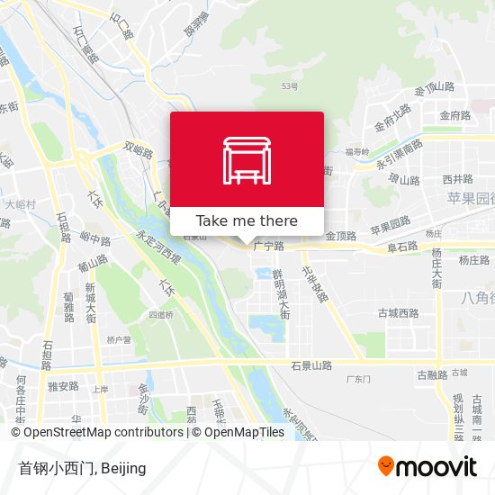首钢小西门 map