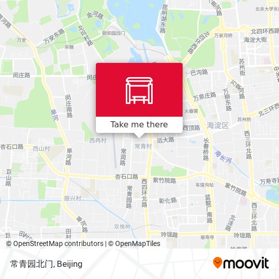 常青园北门 map