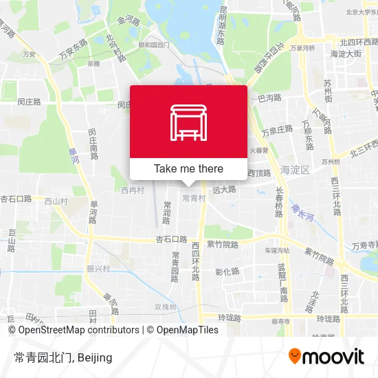 常青园北门 map