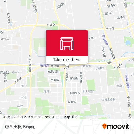 磁各庄桥 map
