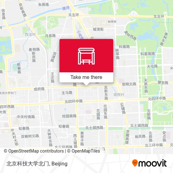 北京科技大学北门 map