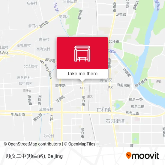 顺义二中(顺白路) map