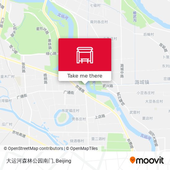 大运河森林公园南门 map