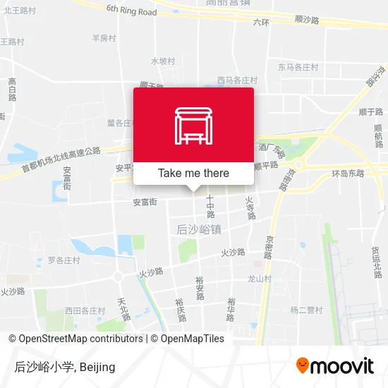 后沙峪小学 map