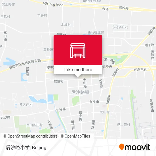 后沙峪小学 map