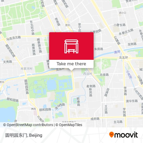 圆明园东门 map