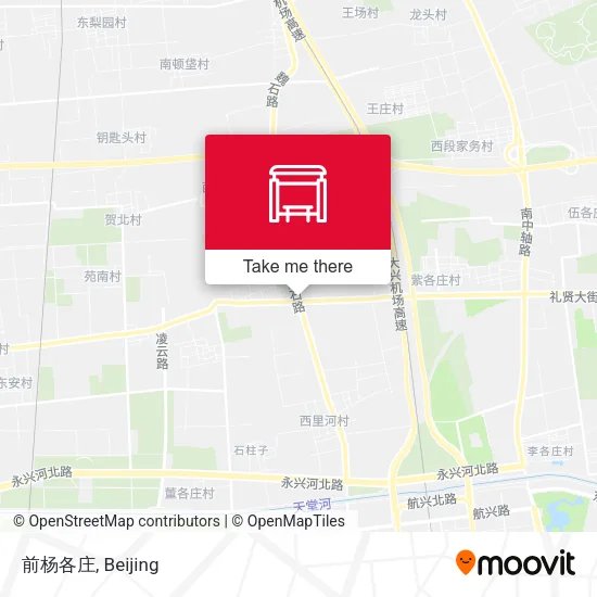 前杨各庄 map