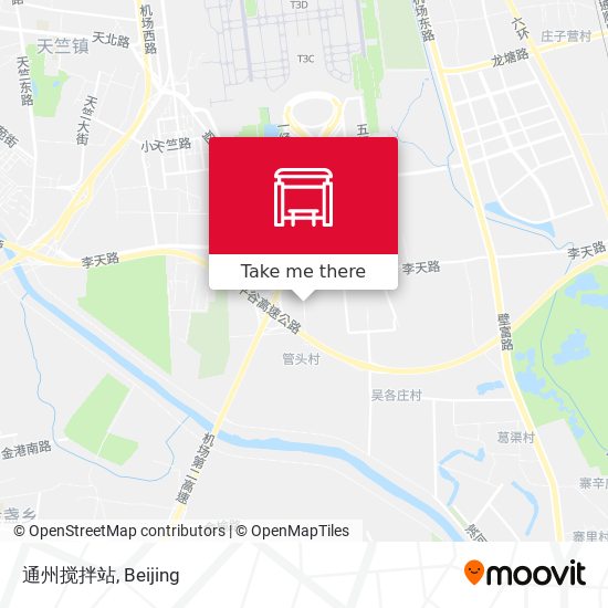 通州搅拌站 map