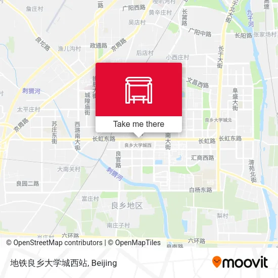 地铁良乡大学城西站 map